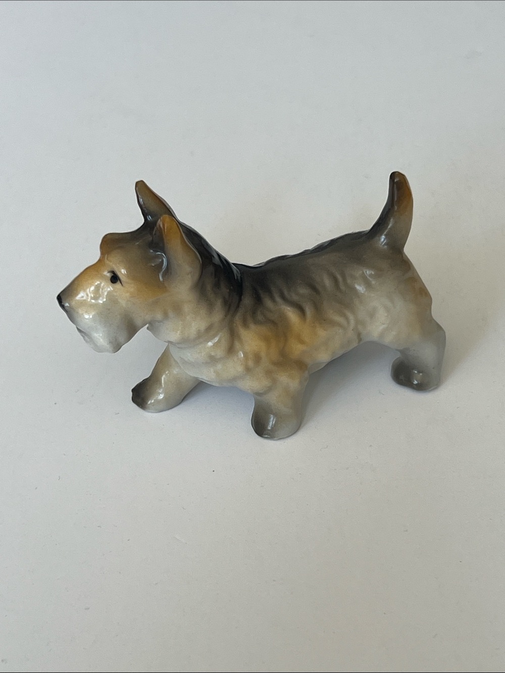 Vintage Ceramic Scottie Dog Figurine - Japanese Decor